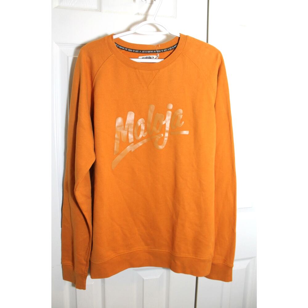 Maloja Rock & Roll Orange French Terry Sweatshirt sz M NEW